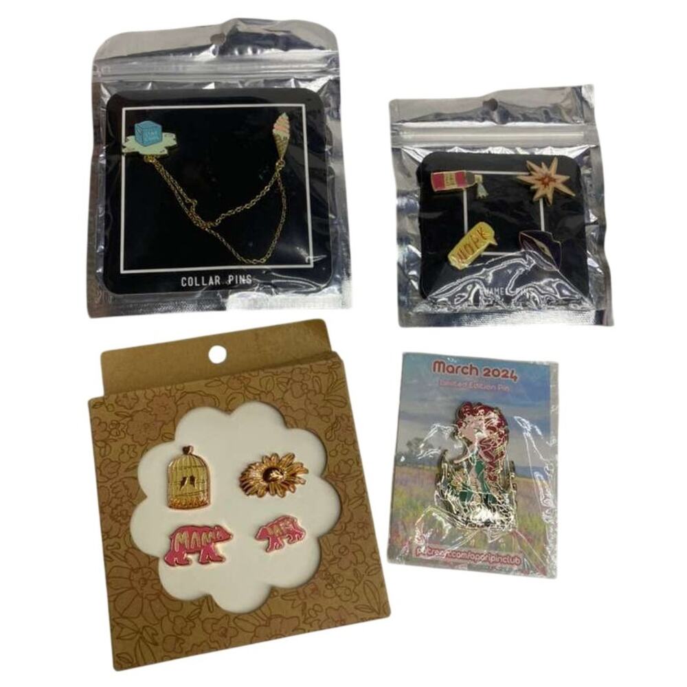 Macy´s made by TwelveNYC Enamel Pins and Collar Pins set of 4